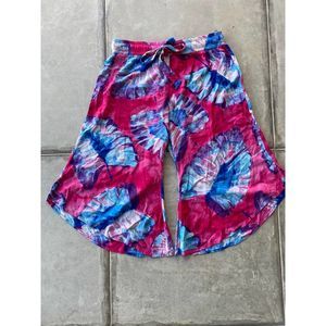 Anthropologie Lilka Pink and Blue Capris